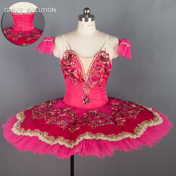 

pink professional ballet tutu classical ballet tutus women nutcracker stage costume performance pancake tutu b18023, Black;red