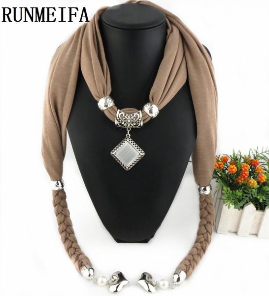 

runmeifa] 2017 selling fashion design women/lady's jewelry scarf necklace tassels pendant scarves, Blue;gray