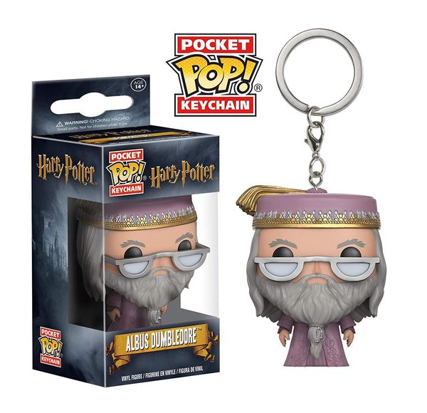 

wholesale price funko pocket pop keychain - albus dumbledore harry potter vinyl figure keyring with box toy doll gift good quality