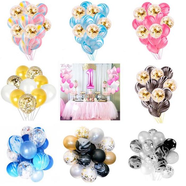 

12 inch15pcs/set latex balloons confetti latex balloon for baby birthday wedding party decoration ballons transparent glitter balloon t2i408