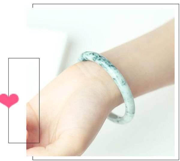 

sea-condensate burma a goods jade bracelet natural jade bangle bracelet female section full set certificate, Golden;silver