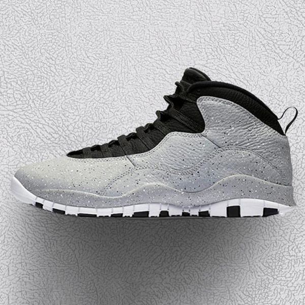 

New Arrival 10 10s Cement Grey Black White Men Basketball Shoes Designer Spatter Outdoor 310805-062 Athletic Casual Sports Sneaker 40-47