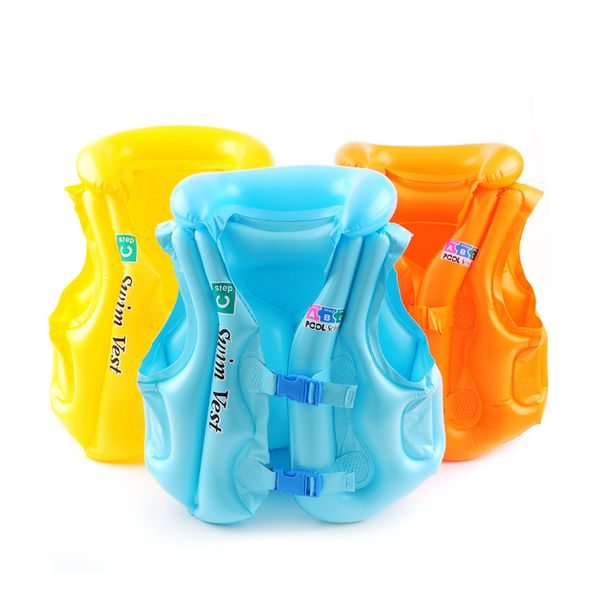 

2018 Baby Life Jackets Kids PVC Float Inflatable Swim Buoyancy Vest Life Vest Learning Swimming Ring Aid For Age 3-6