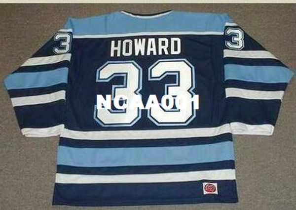 

men #33 jimmy howard maine black bears 2004 retro hockey jersey or custom any name or number retro jersey, Black;red