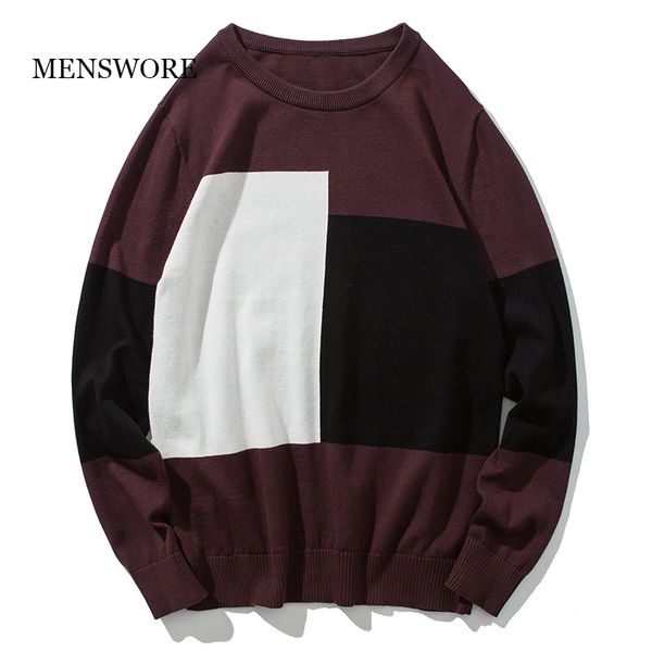 

menswore men sweater brand new casual fashion pullovers male o-neck cotton fit business warm knitwear winter wool pull homme, White;black