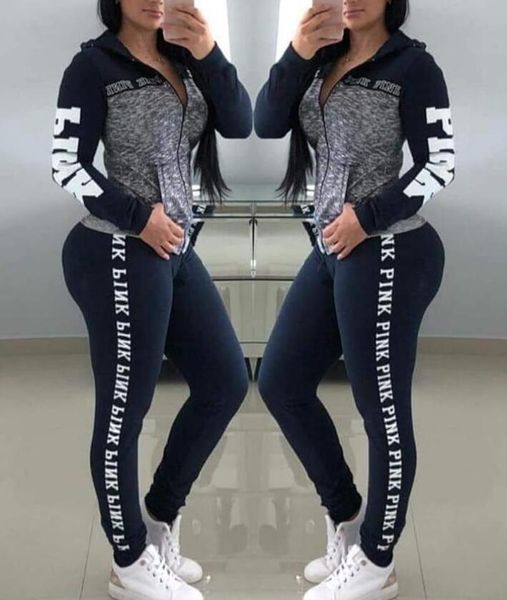 

New women active et track uit hoodie weat hirt pant running port track uit 2 piece jogging et urvetement femme clothe