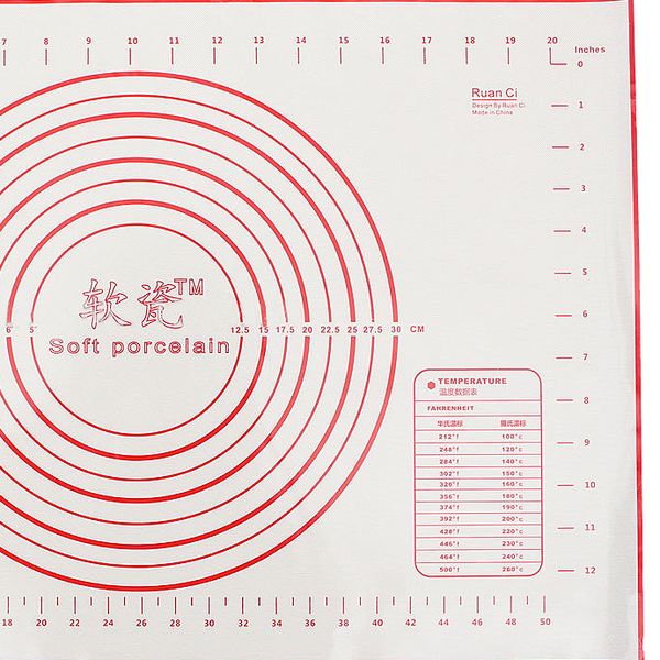 

practical generic baking mat sheet 60x40cm rolling dough pastry cakes bakeware liner pad silicone fiberglass