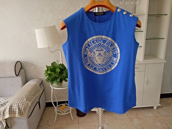 

2018 новая летняя мода бал Марка женщины майка футболка без рукавов футболки