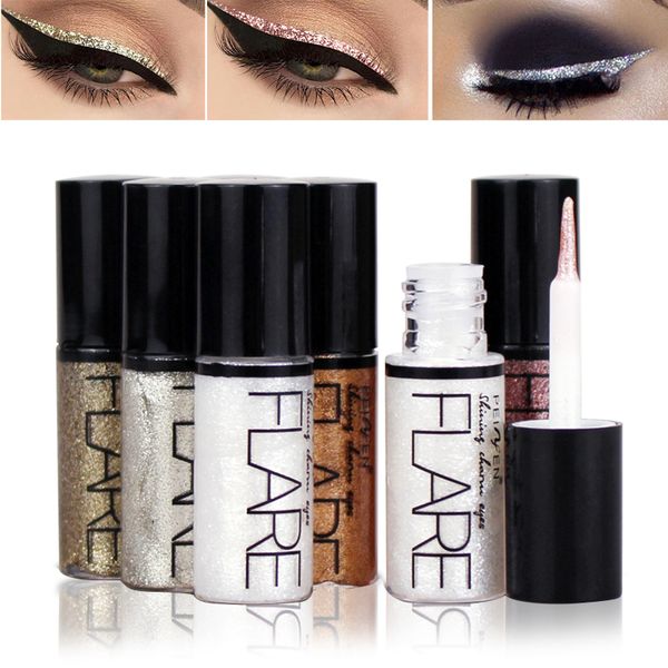 

new glitter eyes make up liner for women easy to wear waterproof pigmented red white gold liquid eyeliner glitter makeup