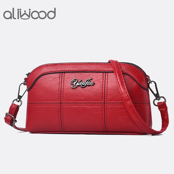 

aliwood leather mini shoulder bag clutch women shell bag female crossbody coin purse small messenger bolsas