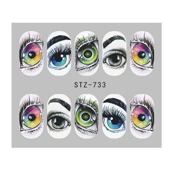 

2018 designs nail sticker water decals flower watermark slider decoration manicure beauty tools, Black