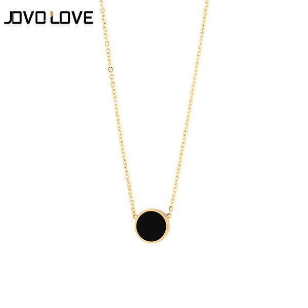 

simple gold color choker necklace two side black white shell natural stone necklace rose gold statement jewelry for women bijoux, Silver