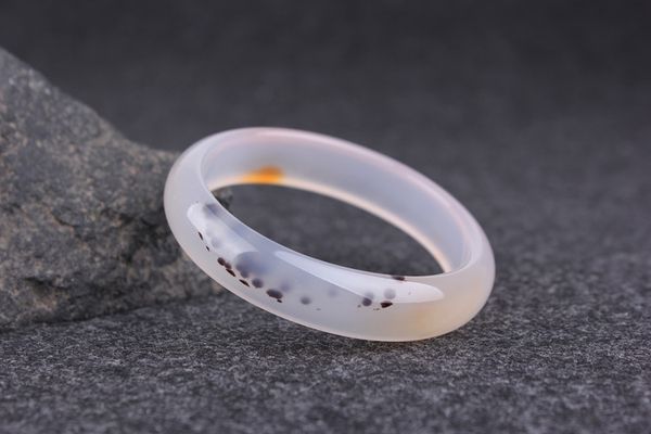 

natural agate bracelet fluorescent white color cb20#, Golden;silver