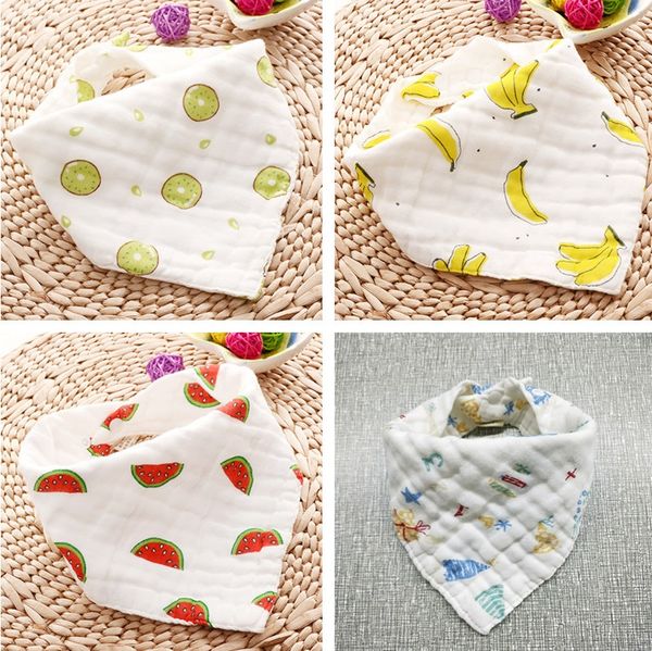 

baby bibs gauze of cartoon cotton burp cloths slobber soft and breathable bibs 30pcs/lot t2i046