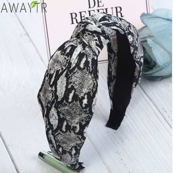 

awaytr women's leopard prit hairbands elastic headband twist knot wide new fashion print headwear hair hoop hair accessories
