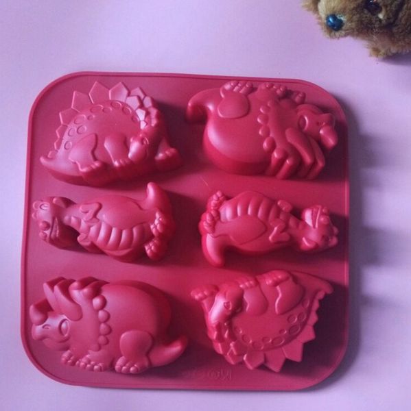 

six three large dinosaur cake molds baking chocolate mold soap