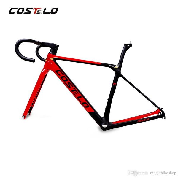 

Дорожный велосипед Costelo Rio 3.0 из углеродного волокна, вилочный зажим, подседельный штырь Carbon Road, велосипедная рама 880g со встроенным рулем