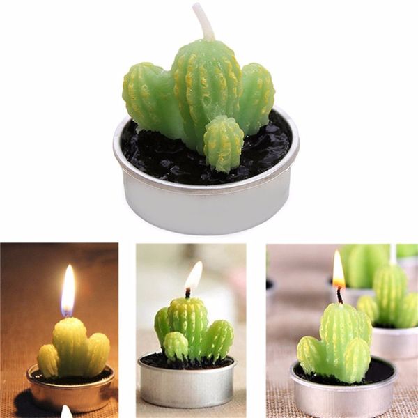 Decorazioni per la casa Ornamenti per candele di piante verdi Simulazione Artigianato di candele profumate Cactus creativo Candele per piante in vaso carine Decorazioni per matrimoni