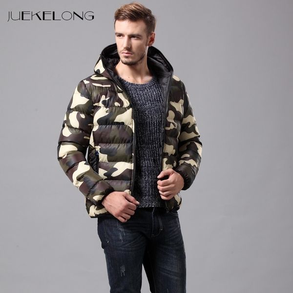

2017men's jackets winter cotton coats men outerwear army solid casual brand male clothing winter warm coat men's light duck coat, Black