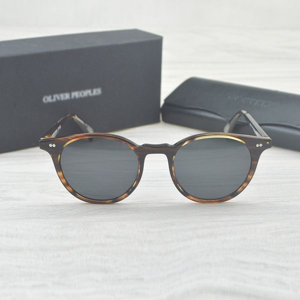 

Fa hion round gla e oliver people delray un gla e vintage male female ov5318 oval ungla e brand de igner men women