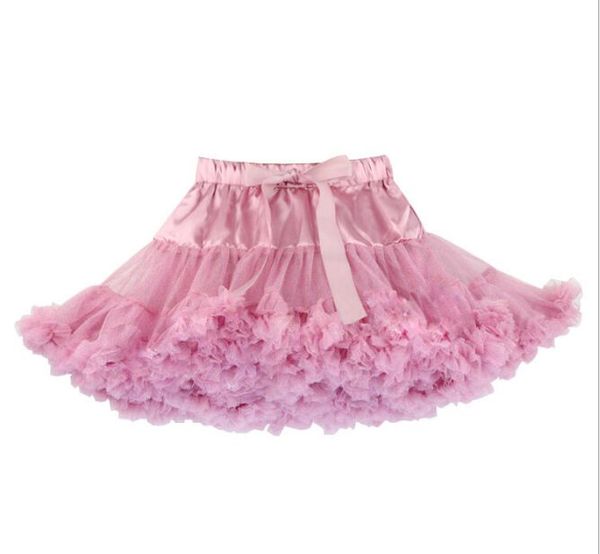 

2018 pure colour kids clothes girls half body skirts fashion dance skirts net yarn stitching skirt for kids baby girls dress ing