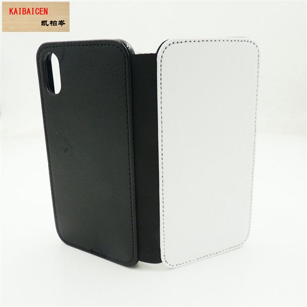 Оптовая продажа для iPhone x 8 7 6 6 6s Plus 5 5s SE 5C 4 4S Case Sublimation пустой кожаный кошелек с магнитом и карточным держателем