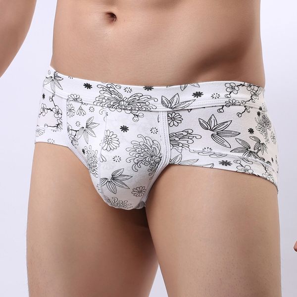 

mens panties men's modal flowers flat underwear calzoncillos hombre boxer marca, Black;white