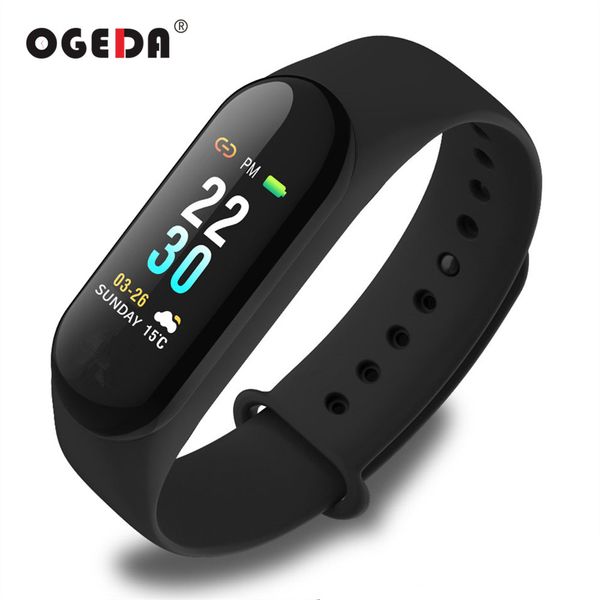 

ogeda sports smart watch men intelligent bracelet bluetooth pulse health monitor waterproof ip67 fitness tracker for androi ios, Slivery;brown