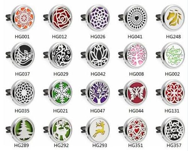 

1pcs butterfly snowflake tree deer 30mm alloy car diffuser locket vent clip aroma perfume magnetic locket with 10p oil pads hg042-357, Bronze;silver