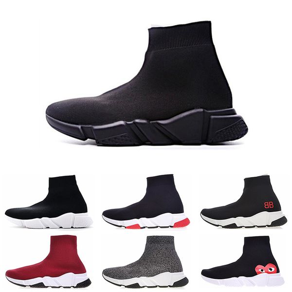 

2018 designer chaussures socks shoes speed trainer men running shoes sports trainers sock race runners women sport shoe luxury shoes 36-45, White;red