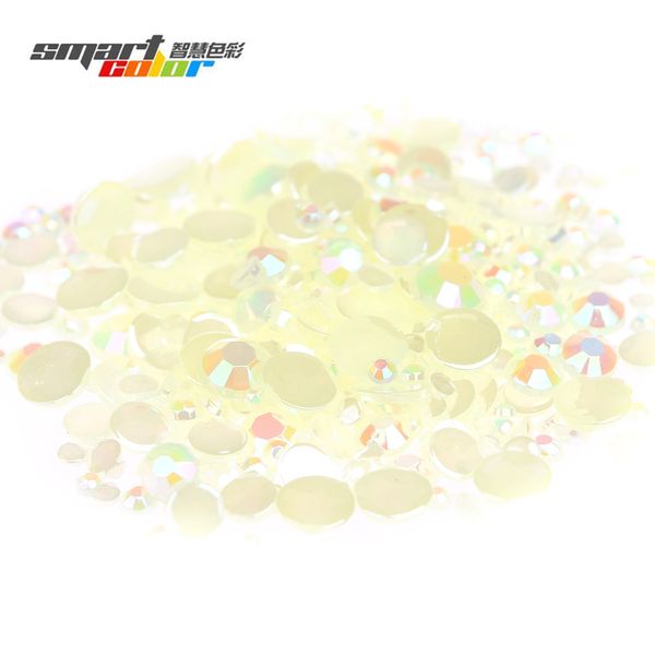 

jelly yellow color multi-size optional acrylic rhinestones shoes clothing decorations sparkling nail art decorations, Silver;gold