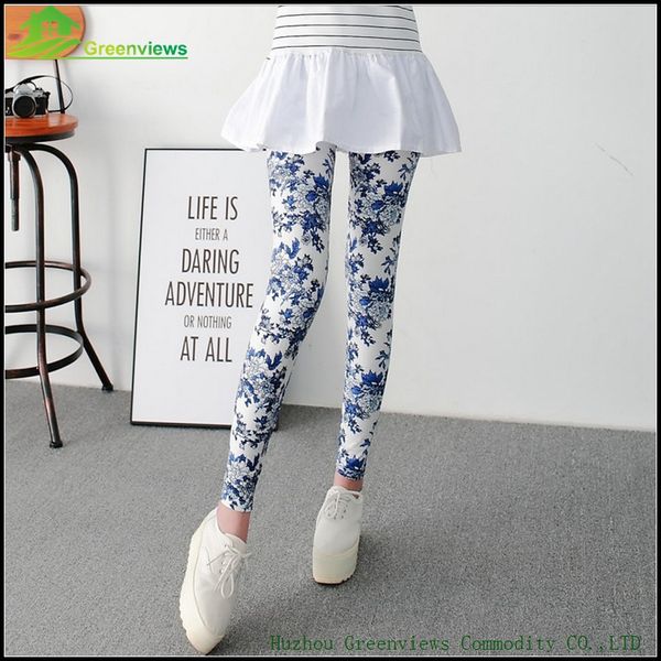 

1pcs / lot fashion women leggings 3d printed color leggings pant legging for women, Black