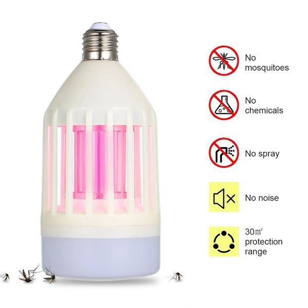 

e26/e27 portable led electronic bug zapper mosquito killer light bulb
