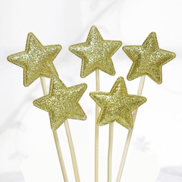 

10pcs lovely heart stars style cake er birthday cupcake flag baby shower party dessert wedding decoration bbq supplies