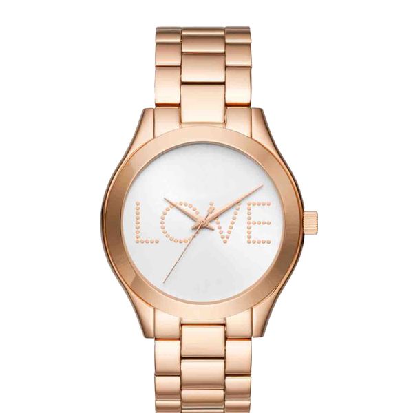 

Fashion crystal letter LOVE design Brand women's Girl Dial steel Metal band Quartz Wrist Watch M6239