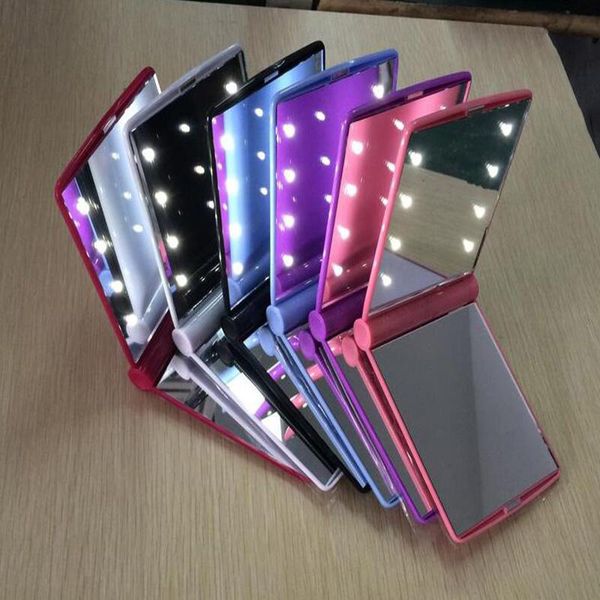 

makeup mirror led light mirror deskportable compact 8 led lights lighted travel make up mirror dhl 77