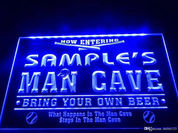 

Dz032b name per onalized cu tom man cave ba eball bar beer led neon beer ign