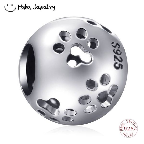 

Ха-ха ювелирные изделия животных серии Лапа печатает очарование подлинный античный стерлингового серебра 925 Pawprints шарик для Pandora подвески браслет решений