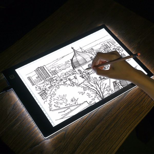 2019 Led Lighted Drawing Board Ultra A4 Drawing Table Tablet Light Pad Sketch Book Blank Canvas For Painting Acrylic Watercolor Paint From Dyy7719089