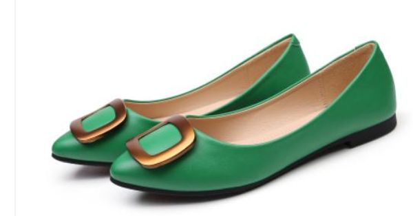 

send 2018 autumn new style flat bottom shallow mouth pointed end fashion women's shoes, Black