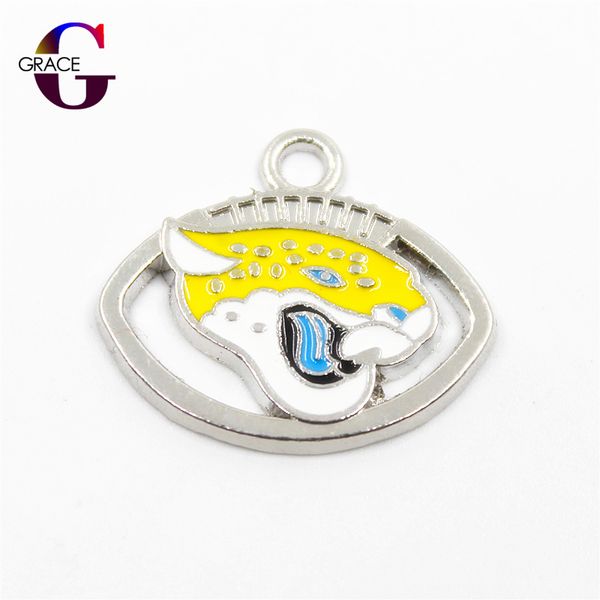 

20pcs/lot football team sport dangle charms hanging floating charms diy bracelet&bangles necklace pendant jewelry accessory, Bronze;silver