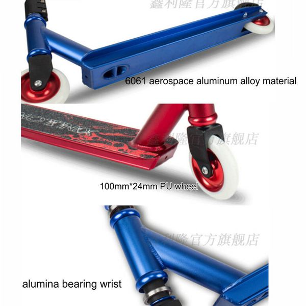 

professional extreme scooter with 100mm pu wheels, stunt scooter high speed action