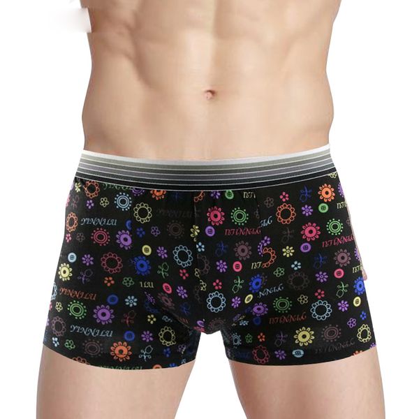 

Best Sell Fashion Silk Underwear Men Lovely Cartoon Print Man Boxers Homme Comfortable Underpants Soft Breathable Male Panties