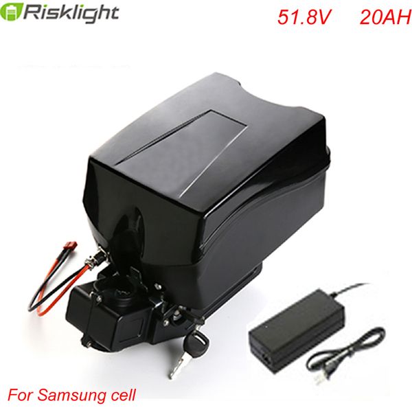 Глубокий цикл 51.8 v 20ah Li ion Battery Pack мощный 52v 1000w Frog case eBike аккумулятор с зарядным устройством и bms для Samsung Cell