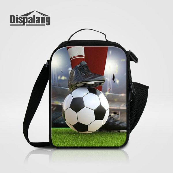 

thermal food picnic lunch bags for men custom soccer printing kids cooler lunch box bag for boys insulated lancheira school meal bags