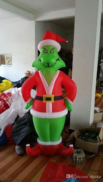 Wholesale Cheap Christmas Decoration Lighted Inflatable Grinch In