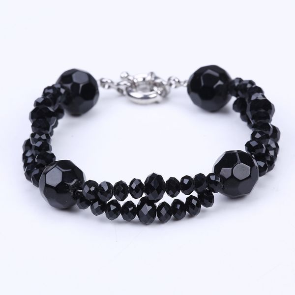 

fashion luxury black crystal agates bracelet