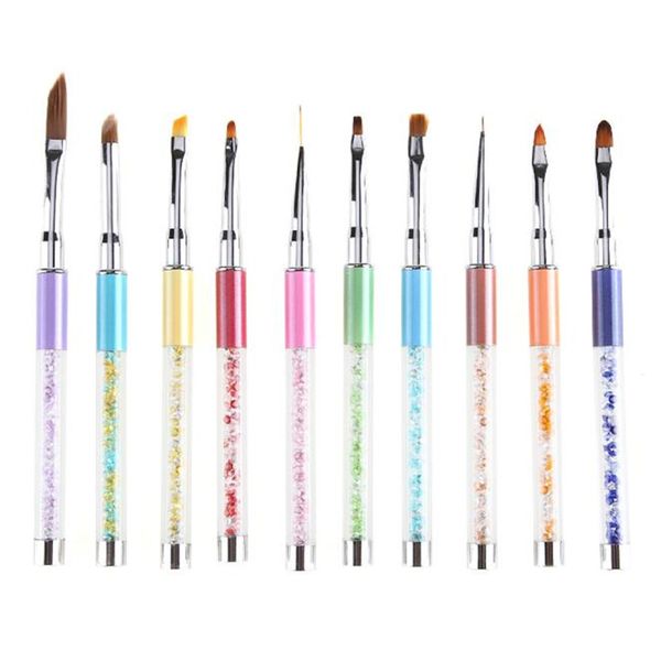 

uv gel pen nail art carving pen brushes acrylic handle salon tool 2017 sell, Silver