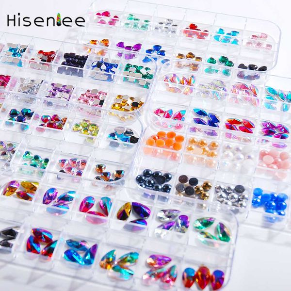 

1 box charm acrylic ab color flat heart shape design shiny fashion rhinestone diy nail art decoration, Silver;gold