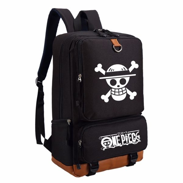 

WISHOT One Piece Luffy backpack Cartoon fashion casual backpack teenagers Men women's Student School Bags travel bag